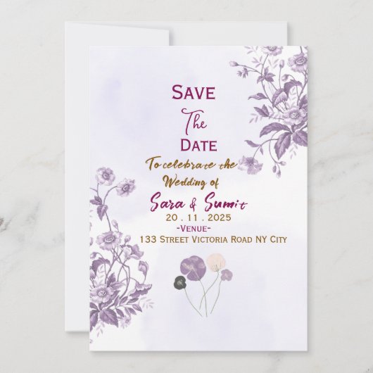 Save the Date Invitations  Kaart (Voorkant)