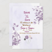 Save the Date Invitations  Kaart (Voorkant / Achterkant)