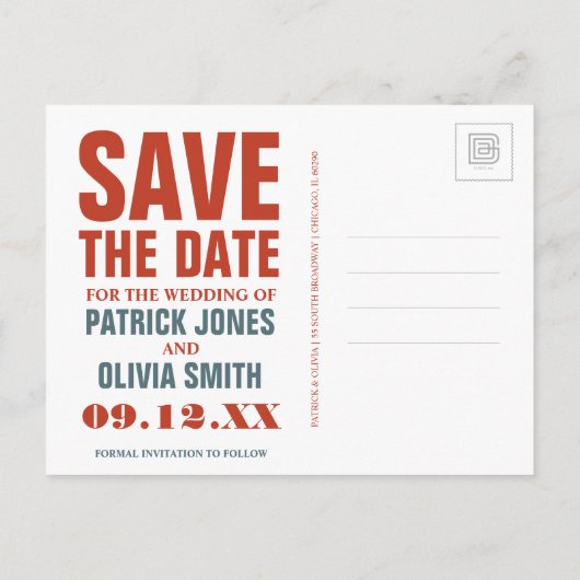 Save the date | Jackson, WY Aankondigingskaart (Achterkant)