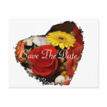 "Save the Date" Jagged Edge Hartboeket
