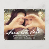 Save the Date Jam Jar Light Rustiek Briefkaart (Voorkant)
