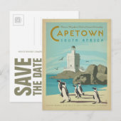 Save the date | Kaapstad, Zuid-Afrika Aankondigingskaart (Voorkant / Achterkant)
