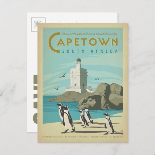 Save the date | Kaapstad, Zuid-Afrika Aankondigingskaart (Voorkant / Achterkant)