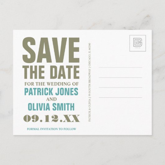 Save the date | Kaapstad, Zuid-Afrika Aankondigingskaart (Achterkant)