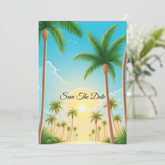 Save the date kaart (Staand voorkant)