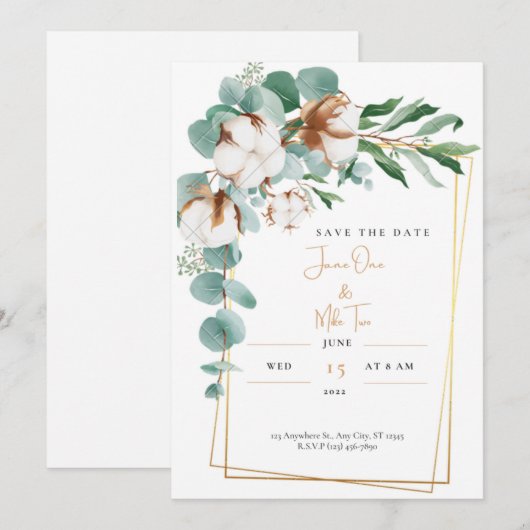 Save the date kaart (Voorkant / Achterkant)