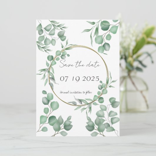 Save the date kaart (Staand voorkant)