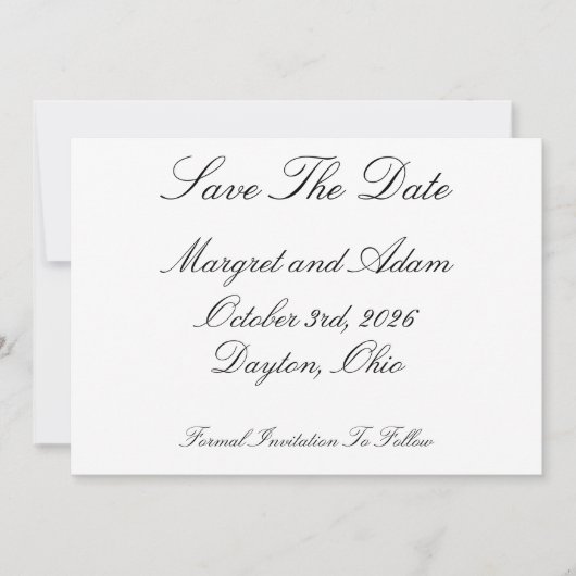 Save The Date Kaart (Voorkant)