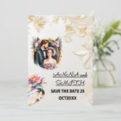 Save the date kaart (Staand voorkant)