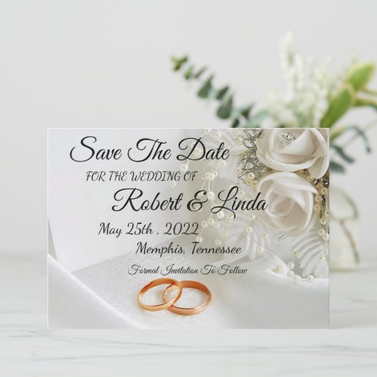 Save the date kaart (Staand voorkant)