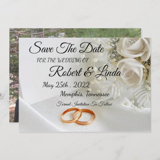 Save the date kaart (Voorkant / Achterkant)