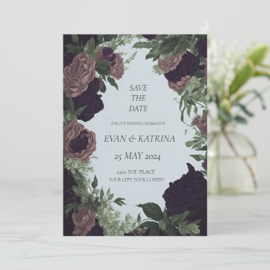 Save the date kaart (Staand voorkant)