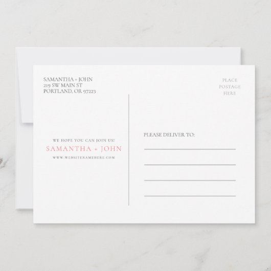 Save the date kaart (Achterkant)