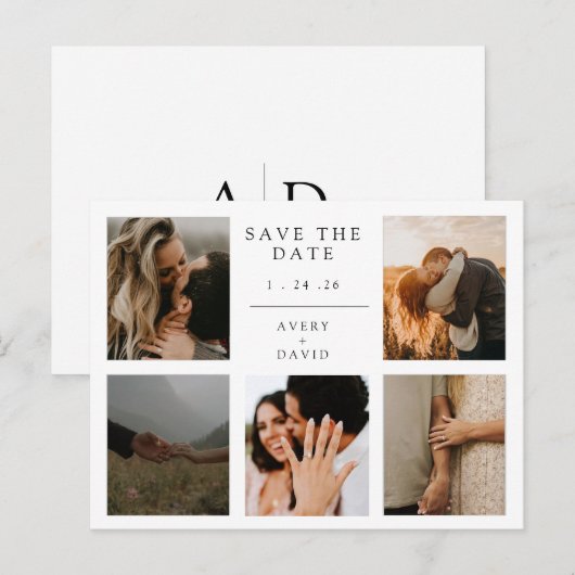 Save the Date Kaart Aanpasbaar (Voorkant / Achterkant)