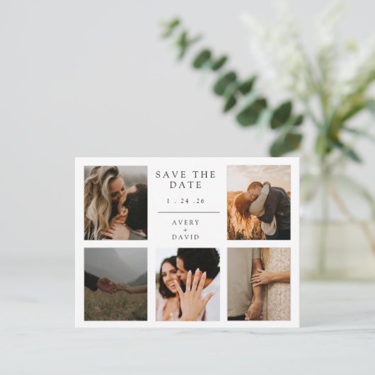 Save the Date Kaart Aanpasbaar (Staand voorkant)
