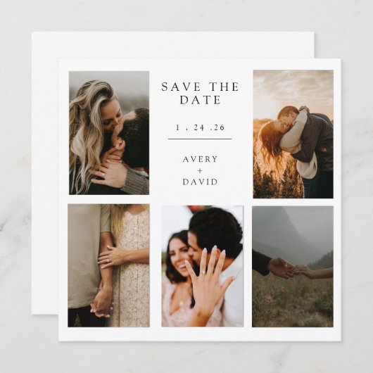 Save the Date Kaart Aanpasbaar (Voorkant / Achterkant)