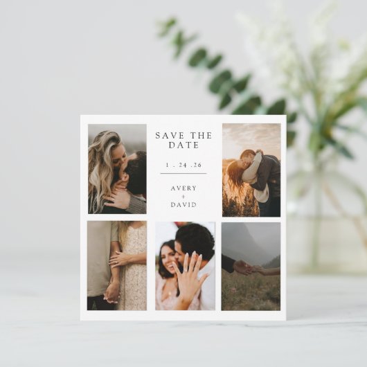 Save the Date Kaart Aanpasbaar (Staand voorkant)