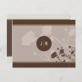 SAVE THE DATE KAART :: bloemensilhouettenlandschap (Voorkant / Achterkant)