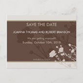 SAVE THE DATE KAART :: bloemensilhouettenlandschap (Achterkant)