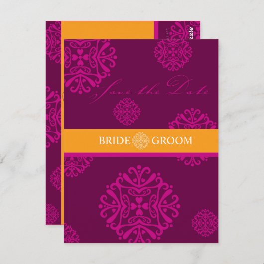 SAVE THE DATE KAART :: charm 1 (Voorkant / Achterkant)