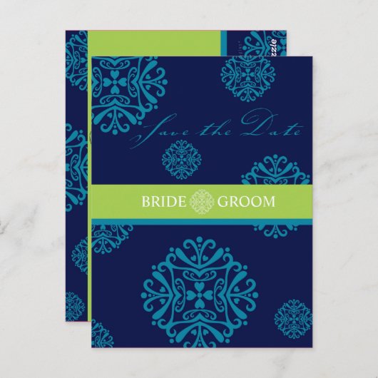 SAVE THE DATE KAART :: charm 2 (Voorkant / Achterkant)