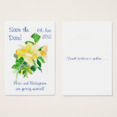 'Save the Date'-kaart, Dreaming Spires-rozen Visitekaartjes (Voorkant /achterkant)