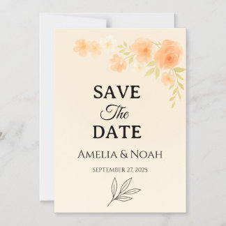 Save The Date Kaart | Elegant Minimalistisch Desig Magnetische Uitnodiging