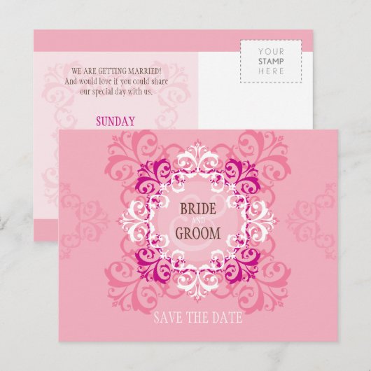 SAVE THE DATE KAART :: Emblish 2 (Voorkant / Achterkant)