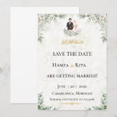Save The Date Kaart | Hamza & Rita (Voorkant / Achterkant)
