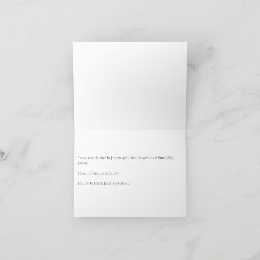  Save The Date Kaart: Huwelijk Aankondiging (Binnen)