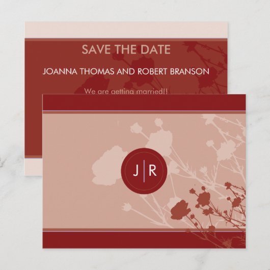 SAVE THE DATE KAART :: Michelle W. (Voorkant / Achterkant)