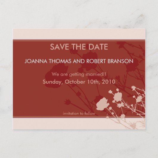 SAVE THE DATE KAART :: Michelle W. (Achterkant)