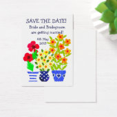 'Save the Date' Kaart, Pots of Flowers Visitekaartjes (Bureau)