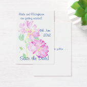 'Save the Date' Kaart, Romantisch Roze Rozen Visitekaartje (Bureau)