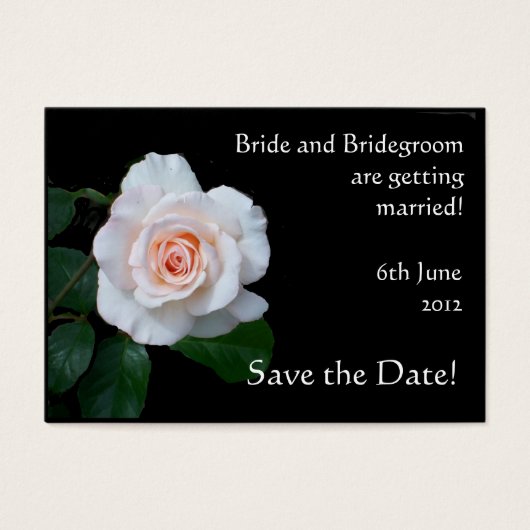 Save the Date Kaart, Roze Rosebud Visitekaartje (Voorkant)