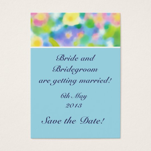  Save the Date Kaart, Spring Sunshine Visitekaartje (Voorkant)