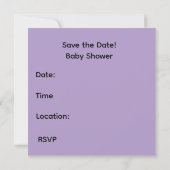 Save the Date Kaart voor Baby Shower (Achterkant)
