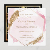 Save The Date Kaart Voor De Trouw Uitnodigingen (Voorkant / Achterkant)