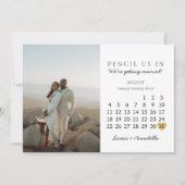 Save the Date Kalender Augustus 2024 Maand Ansicht Kaart (Voorkant)