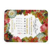 Save the Date Kalender Rustieke Herfst Bloemenbrui Magneet (Horizontaal)