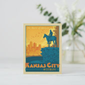 Save the date | Kansas City, Verenigde Staten Aankondigingskaart (Staand voorkant)