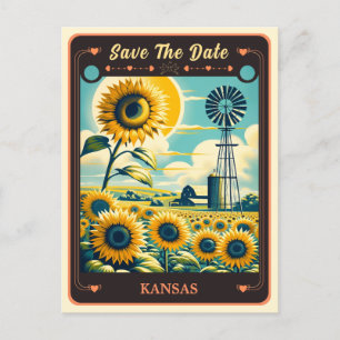 Save the date   Kansas Invitation Briefkaart