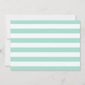 Save the date | Kassy Mint Green Stripes Floral (Achterkant)