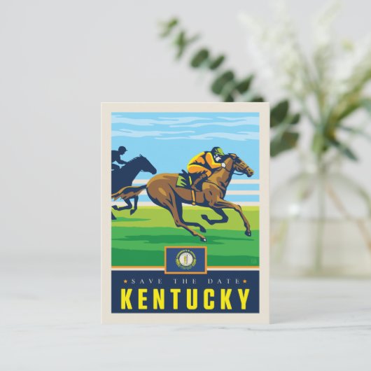Save the date | Kentucky Uitnodiging Briefkaart (Staand voorkant)