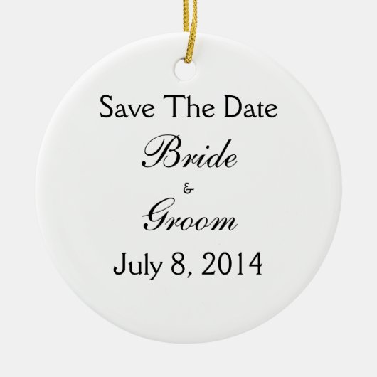 Save the date keramisch ornament (Voorkant)