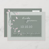 SAVE THE DATE:: kersenbloesem Briefkaart (Voorkant / Achterkant)