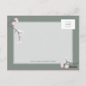 SAVE THE DATE:: kersenbloesem Briefkaart (Achterkant)