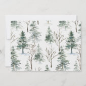 Save the Date Kerstmis Bloemen Uitnodiging (Achterkant)