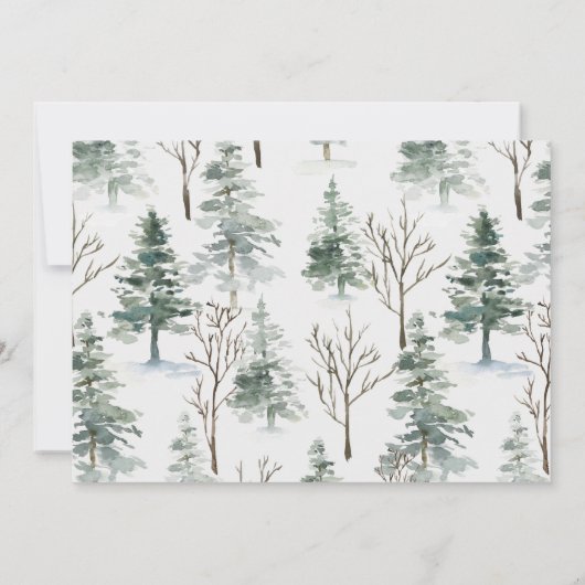 Save the Date Kerstmis Bloemen Uitnodiging (Achterkant)