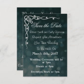 Save the Date Klassieke Zwarte Trouw Uitnodiging (Voorkant / Achterkant)